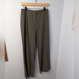 J.Jill Stretch Pull-On‎ Pants Size 6 Olive Brown Straight Leg